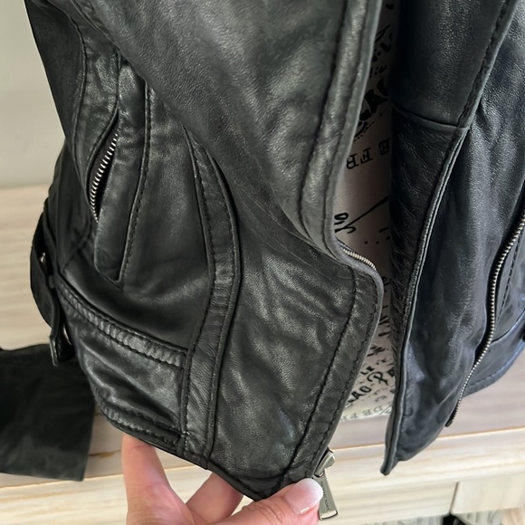 Bike sexy 100% genuine leather jacket by Michael Kors - Picture 6 of 15